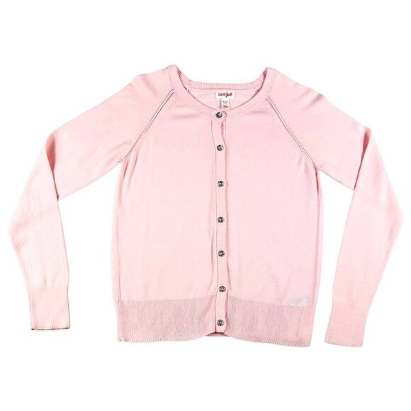 Cat & Jack Girls Light Pink Button-Front Cardigan Size  XL (14) - Picture 1 of 7